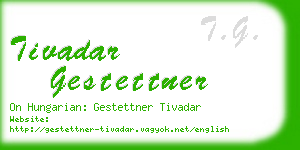 tivadar gestettner business card